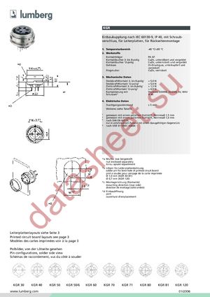 KGR 70 datasheet  